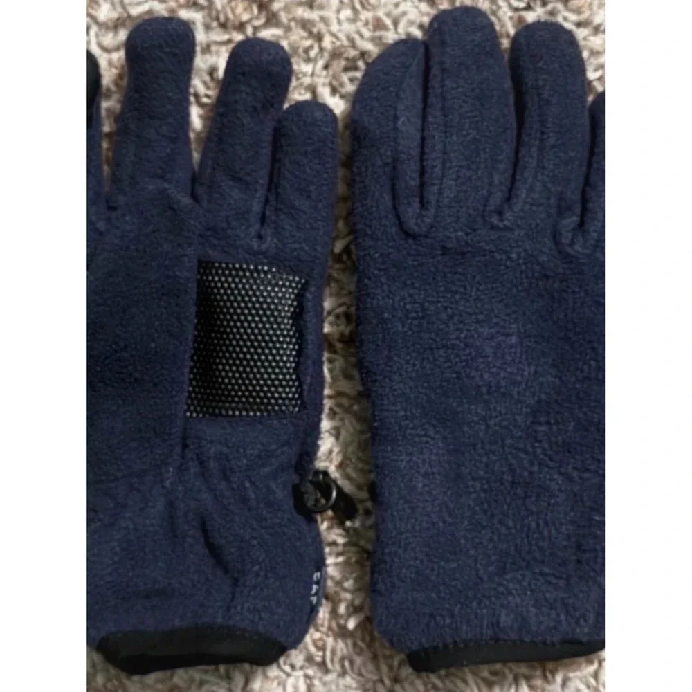 Gap Kids Navy Black Fleece Gloves Winter Snow Warm Kids Youth M/L Unisex